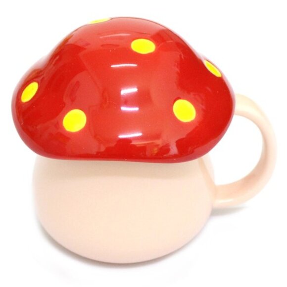 MUSHROOM LIDDED MUG!! SO CUTE! - Picture 1 of 2